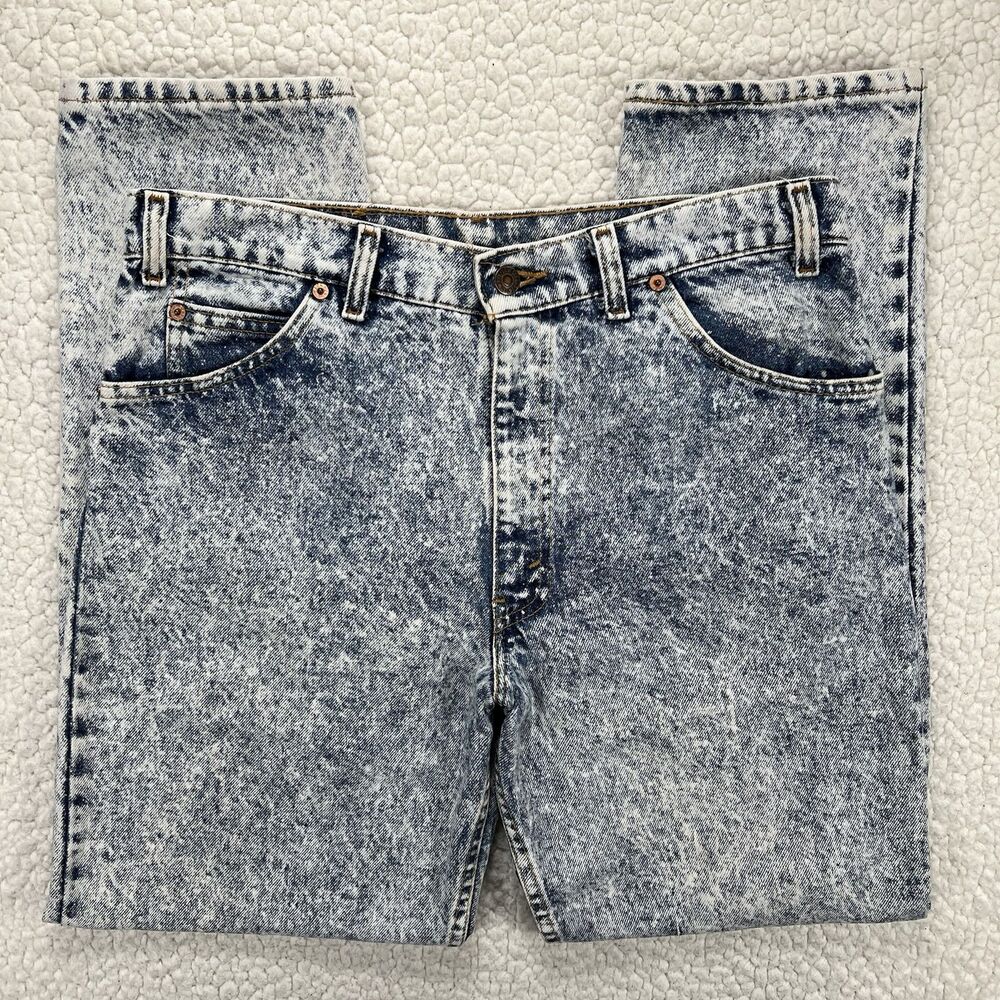 VTG Levi’s 554 Men’s 34x30 (Actual 32x30) Acid Wash Orange Tab 90’s USA - Picture 1 of 12